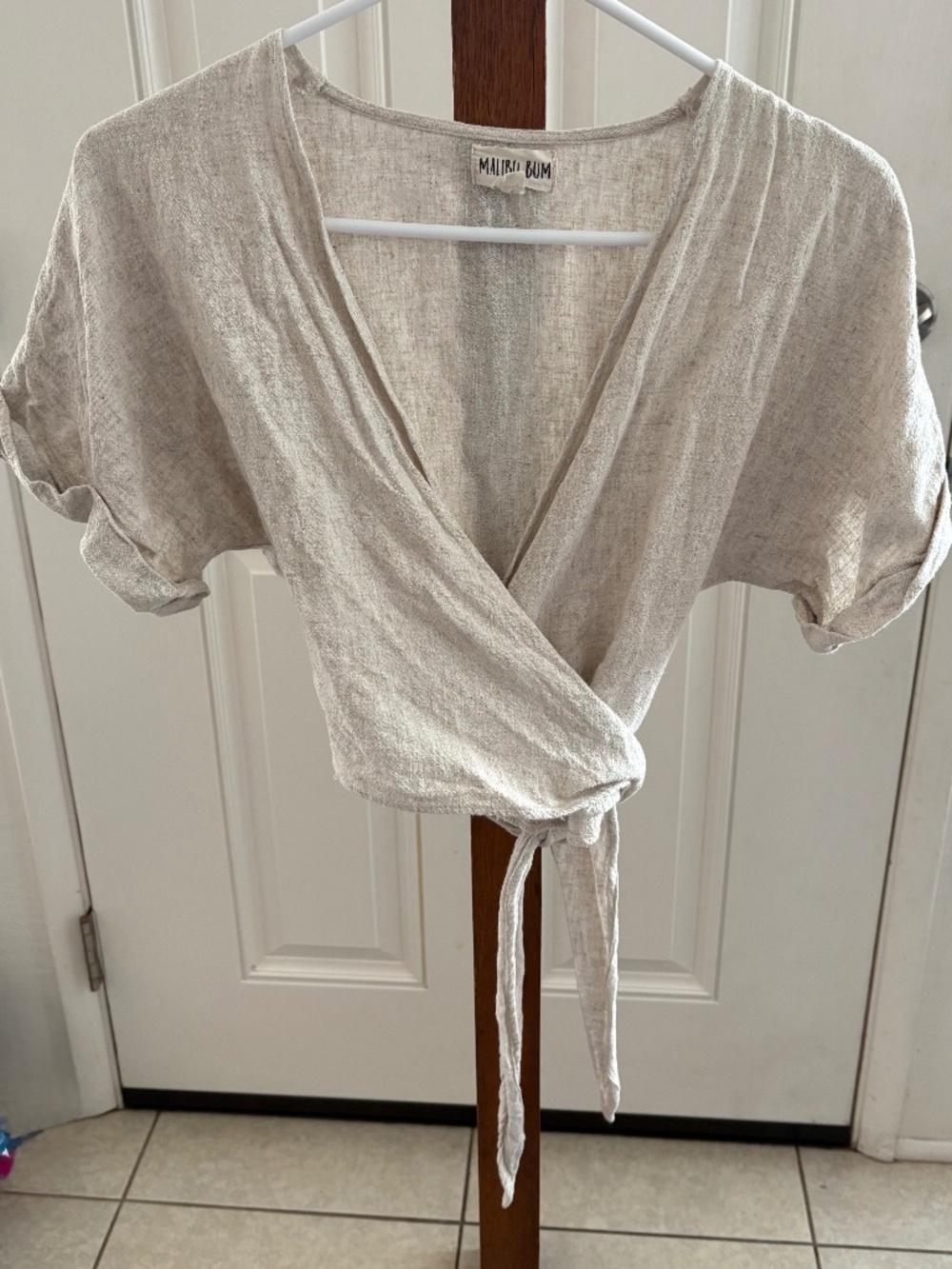 Cotton and Linen Cropped Wrap/Cover up